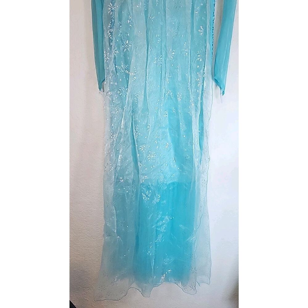 Leg Avenue Blue Sequin Long Sleeve Princess Elsa Frozen Costume Dress, Size M - Picture 10 of 14